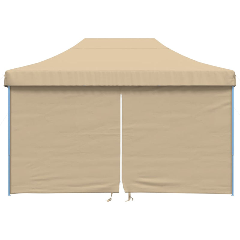 Afbeelding laden in galerijviewer, Vidaxl partytent inklapbaar pop-up met 4 zijwanden beige