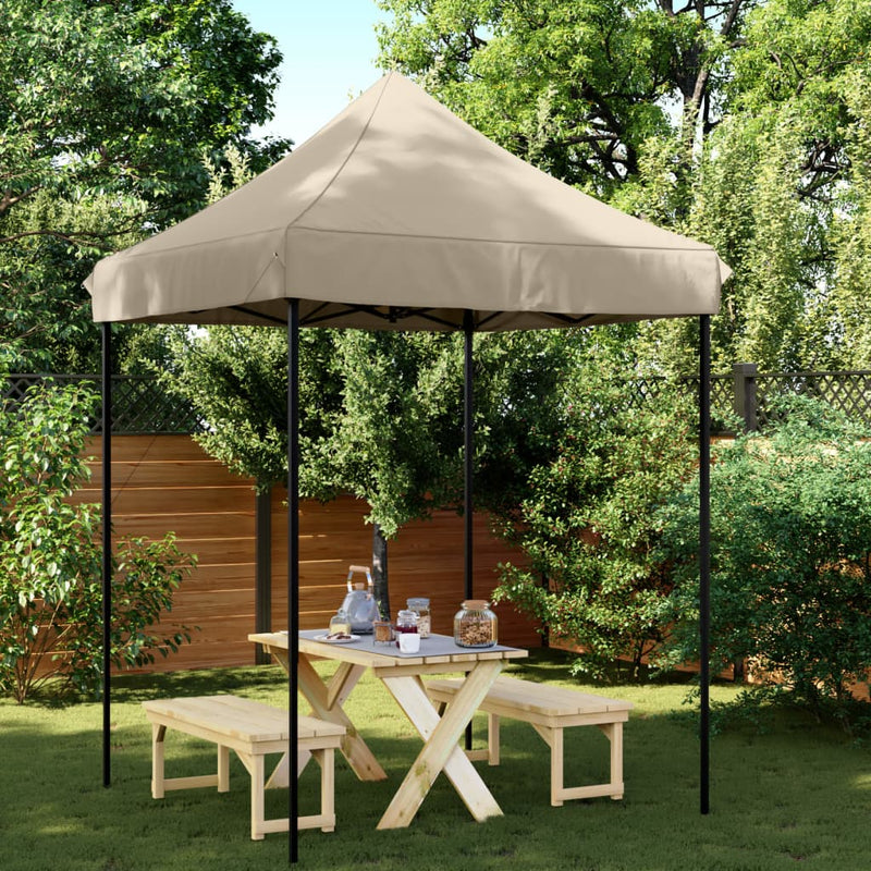 Load image into Gallery viewer, Vidaxl partytent inklapbaar pop-up 200x200x306 cm taupe