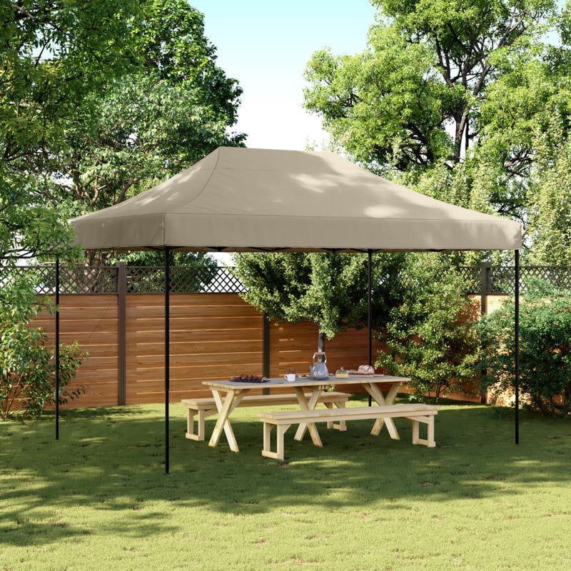 Cargue la imagen en el visor de la galería, Vidaxl partytent inklapbaar pop-up 410x279x315 cm taupe