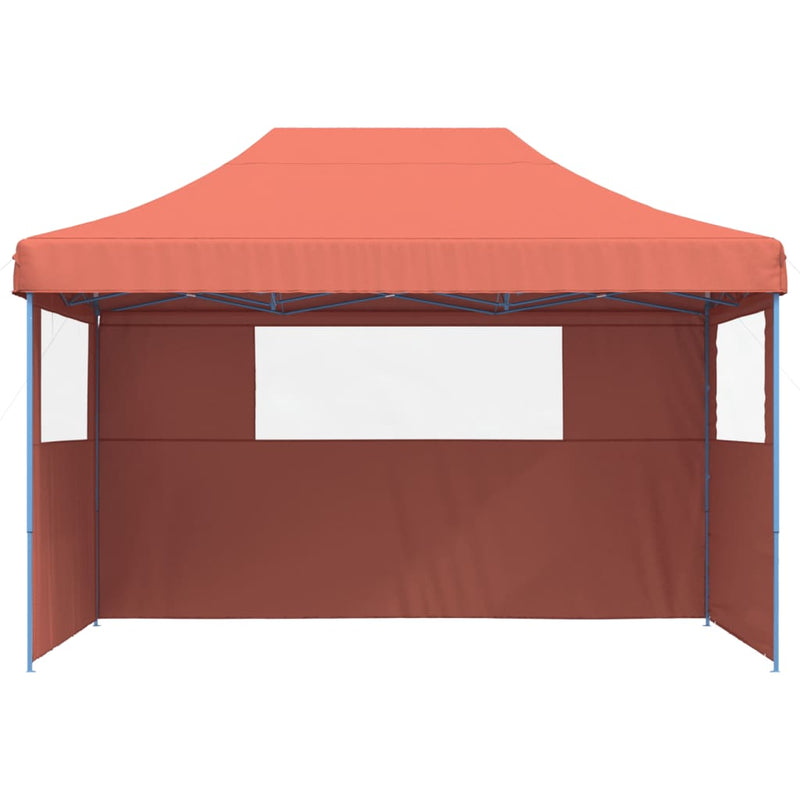 Load image into Gallery viewer, Vidaxl partytent inklapbaar pop-up met 3 zijwanden terracottakleurig