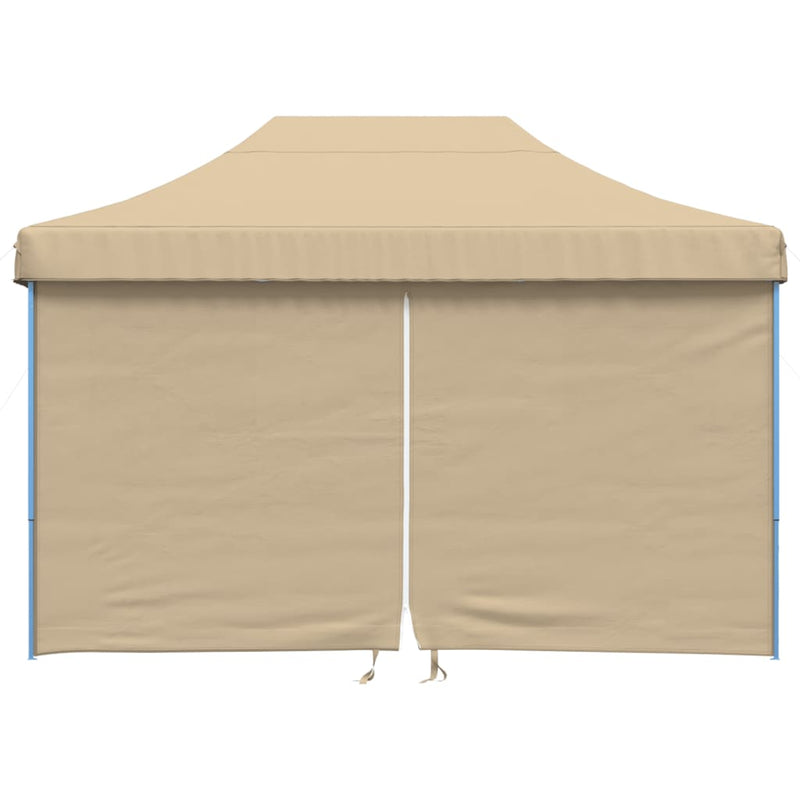 Laden Sie das Bild in Galerie -Viewer, Vidaxl partytent inklapbaar pop-up met 4 zijwanden beige