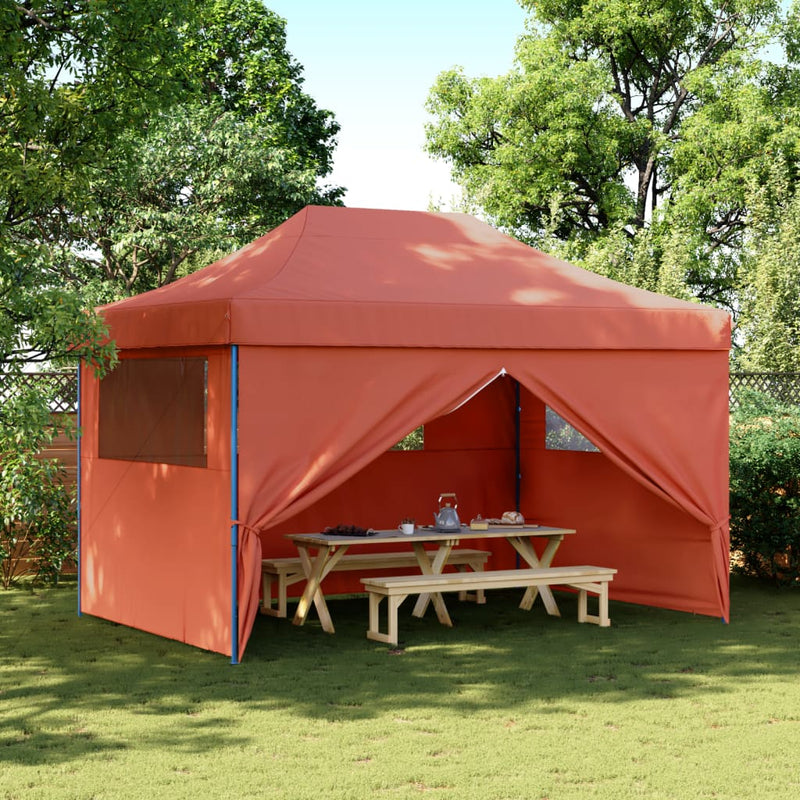 ギャラリービューアに画像をロードする, Vidaxl partytent inklapbaar pop-up met 4 zijwanden terracottakleurig