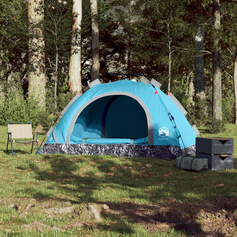 Load image into Gallery viewer, Vidaxl tent 3-persoons snelontgrendeling blauw
