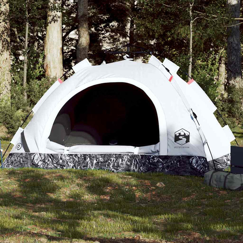Load image into Gallery viewer, Vidaxl tent 4-persoons snelontgrendeling verduisterende stof wit