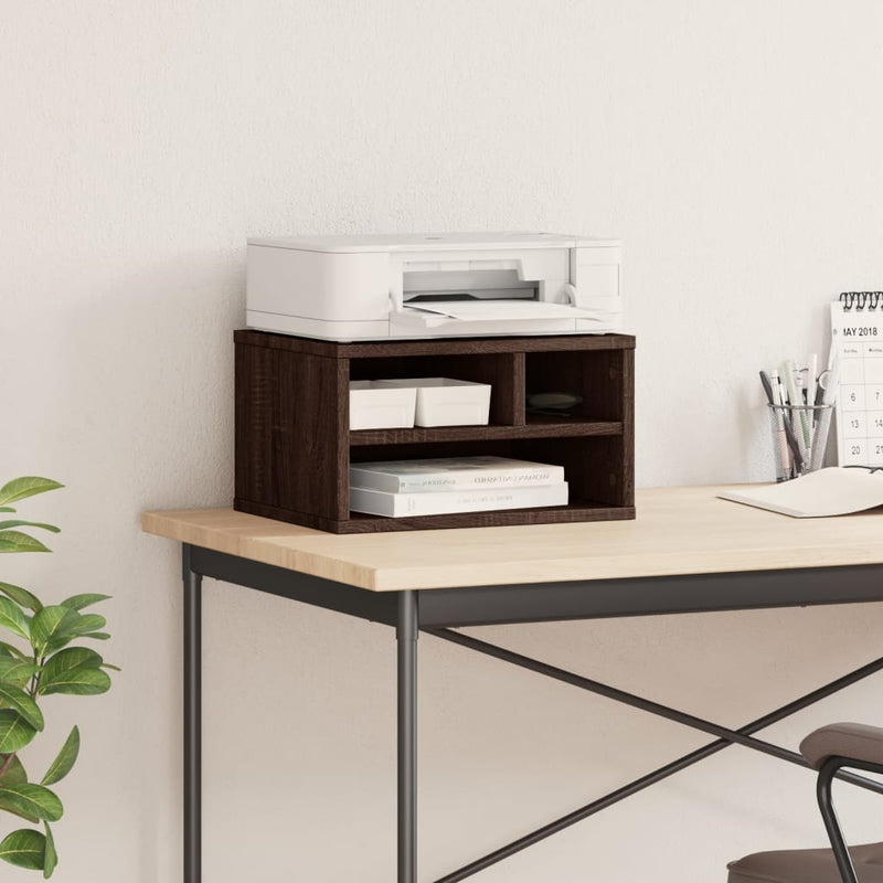 Load image into Gallery viewer, Vidaxl printerkastje 40x32x22,5 cm bewerkt hout bruin eikenkleurig
