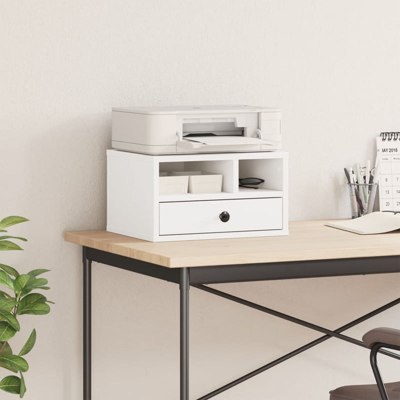 Load image into Gallery viewer, Vidaxl printerkastje 40x32x22,5 cm bewerkt hout wit