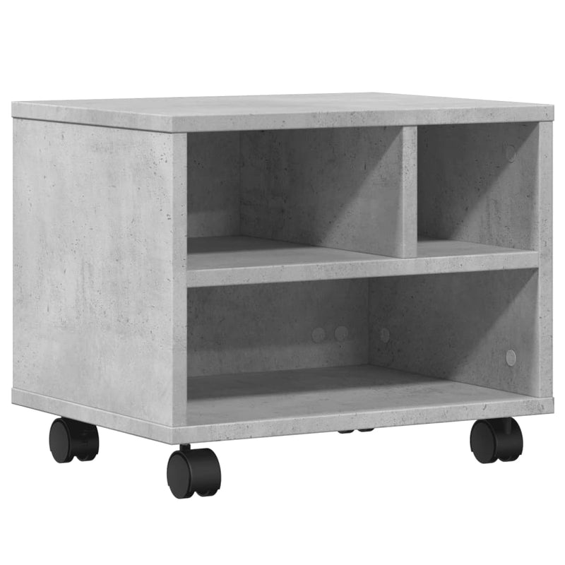 Load image into Gallery viewer, Vidaxl printerkastje met wielen 41x32x34,5 cm betongrijs