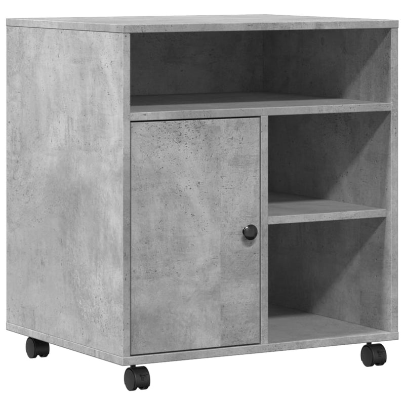 Load image into Gallery viewer, Vidaxl printerkastje met wielen 60x50x67 cm betongrijs