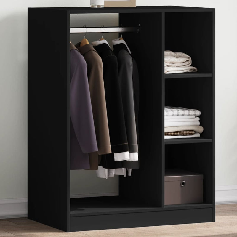 Load image into Gallery viewer, Vidaxl kledingkast 77x48x102 cm bewerkt hout zwart