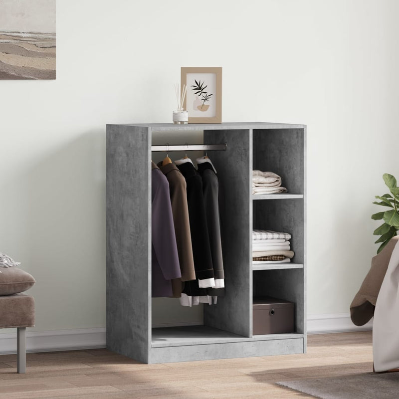 Load image into Gallery viewer, Vidaxl kledingkast 77x48x102 cm bewerkt hout betongrijs
