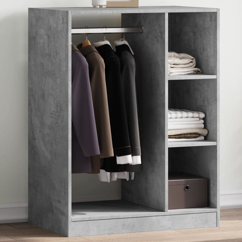Load image into Gallery viewer, Vidaxl kledingkast 77x48x102 cm bewerkt hout betongrijs