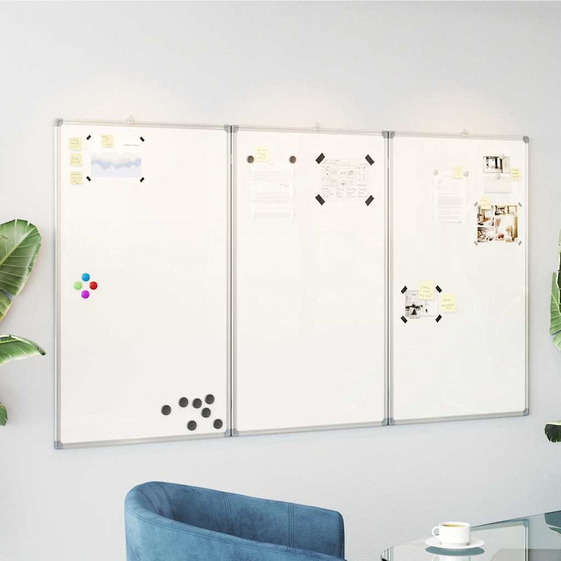 Load image into Gallery viewer, Vidaxl whiteboard magnetisch inklapbaar 150x80x1,7 cm aluminium