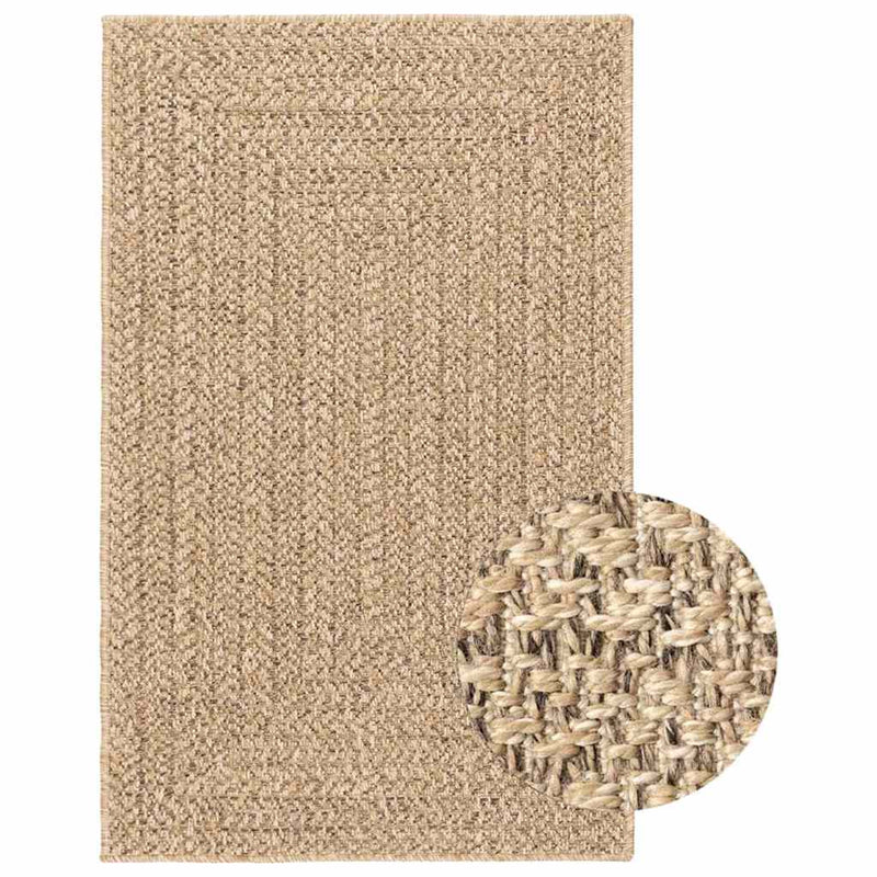 Load image into Gallery viewer, Vidaxl vloerkleed zizur binnen en buiten 240x340 cm jute look