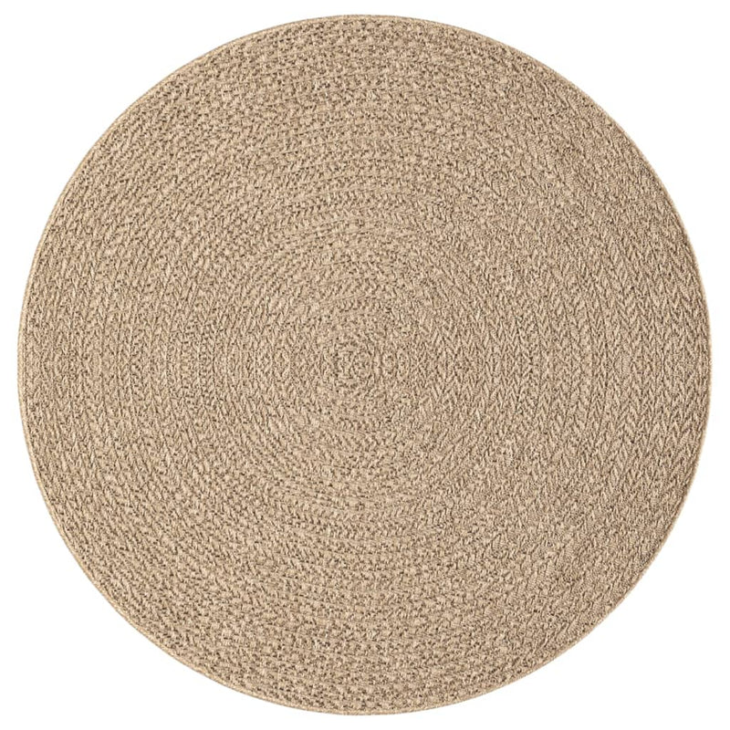 Load image into Gallery viewer, Vidaxl vloerkleed zizur binnen en buiten ø 200 cm jute look