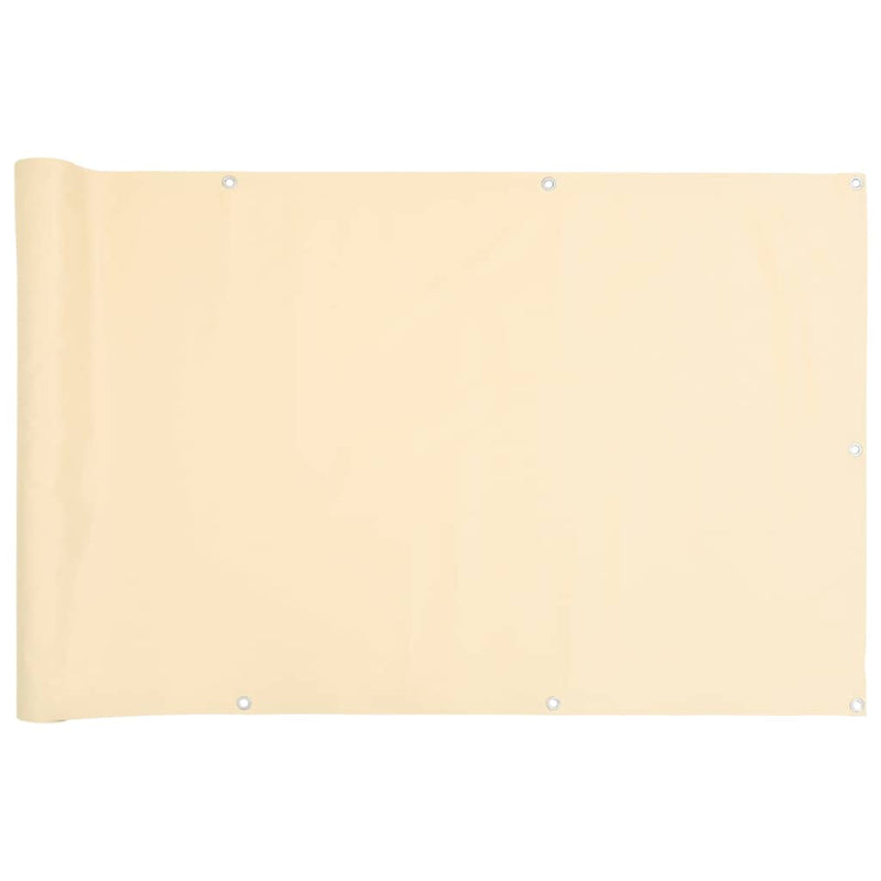 Load image into Gallery viewer, Vidaxl balkonscherm 300x75 cm pvc crèmekleurig