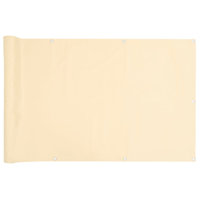 Load image into Gallery viewer, Vidaxl balkonscherm 500x75 cm pvc crèmekleurig