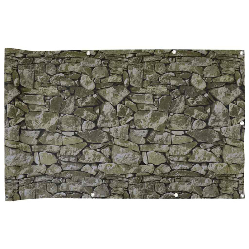 Load image into Gallery viewer, Vidaxl balkonscherm steenpatroon 300x75 cm pvc
