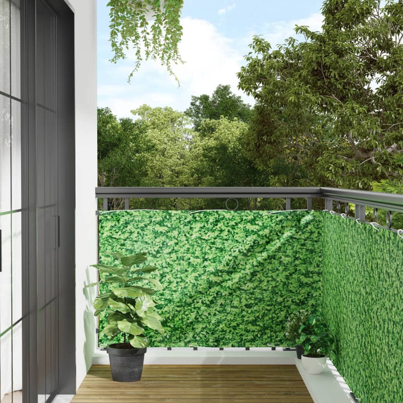 ギャラリービューアに画像をロードする, VidaXL Balkonscherm plantpatroon 800x90 cm PVC groen