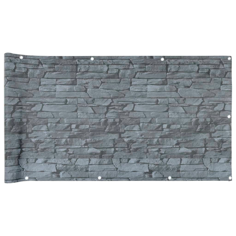 Load image into Gallery viewer, Vidaxl balkonscherm steenpatroon 700x120 cm pvc grijs