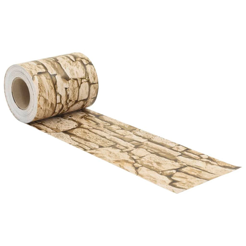 Load image into Gallery viewer, Vidaxl tuinscherm grof steenpatroon 35x0,19 m pvc beige
