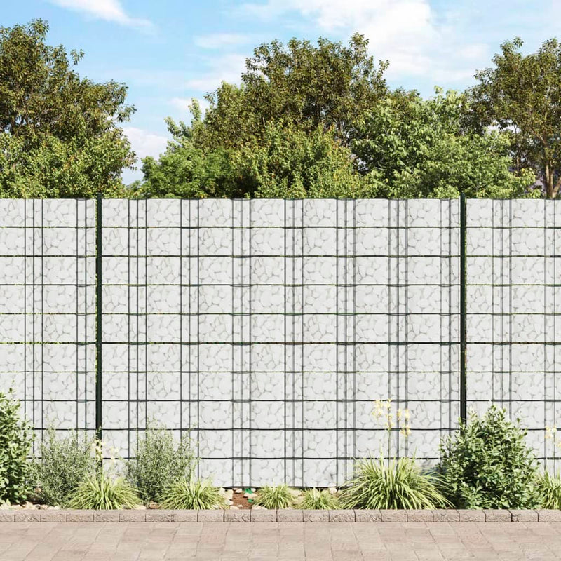 Load image into Gallery viewer, Vidaxl tuinscherm marmergrindpatroon 35x0,19 m pvc grijs