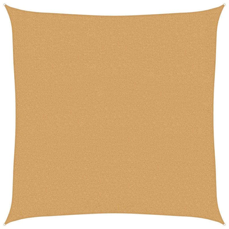 Afbeelding laden in galerijviewer, Vidaxl zonnezeil 160 g m² vierkant 3x3 m hdpe zandkleurig