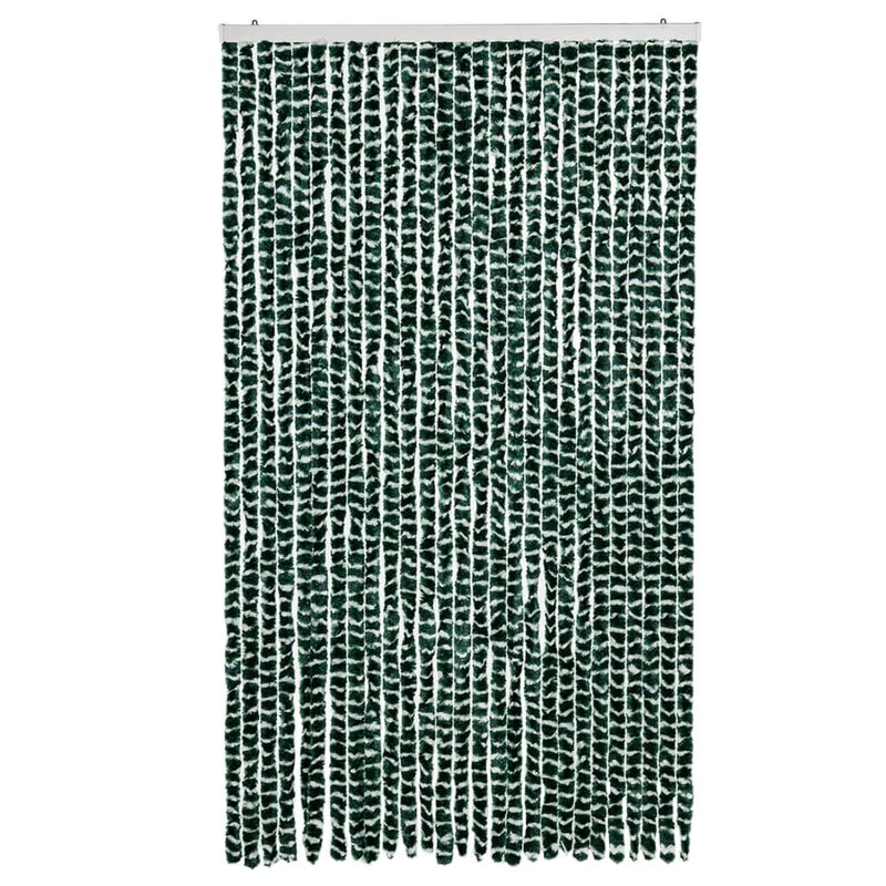 Load image into Gallery viewer, Vidaxl vliegengordijn 118x220 cm chenille groen en wit