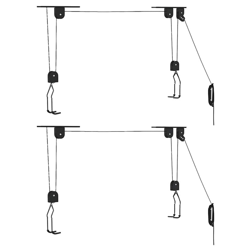 Load image into Gallery viewer, Vidaxl fietstakels met plafondbevestiging 2 st 20 kg