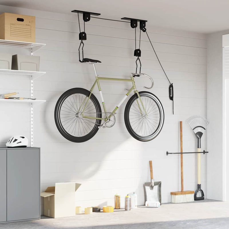 Load image into Gallery viewer, Vidaxl fietstakels met plafondbevestiging 2 st 20 kg