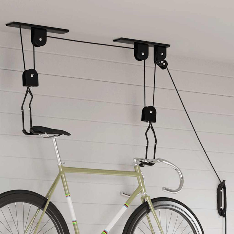 Load image into Gallery viewer, Vidaxl fietstakels met plafondbevestiging 2 st 20 kg