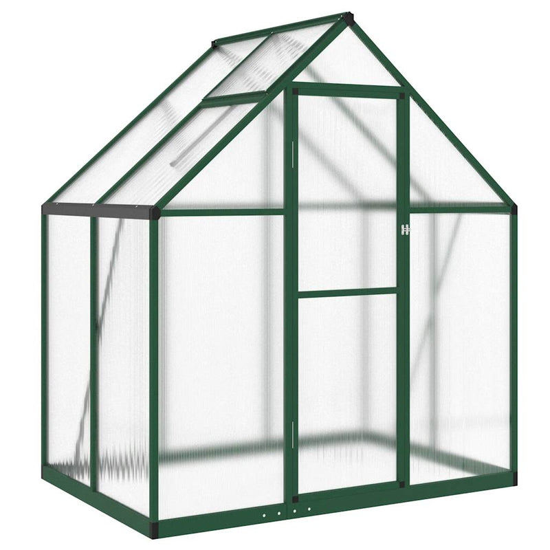 Load image into Gallery viewer, Vidaxl tuinkas met basisframe 169x114x195 cm aluminium groen