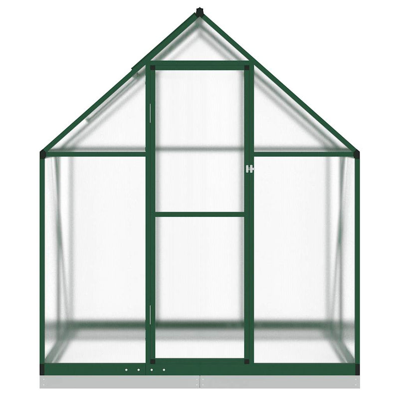 ギャラリービューアに画像をロードする, Vidaxl tuinkas met basisframe 169x114x202 cm aluminium groen