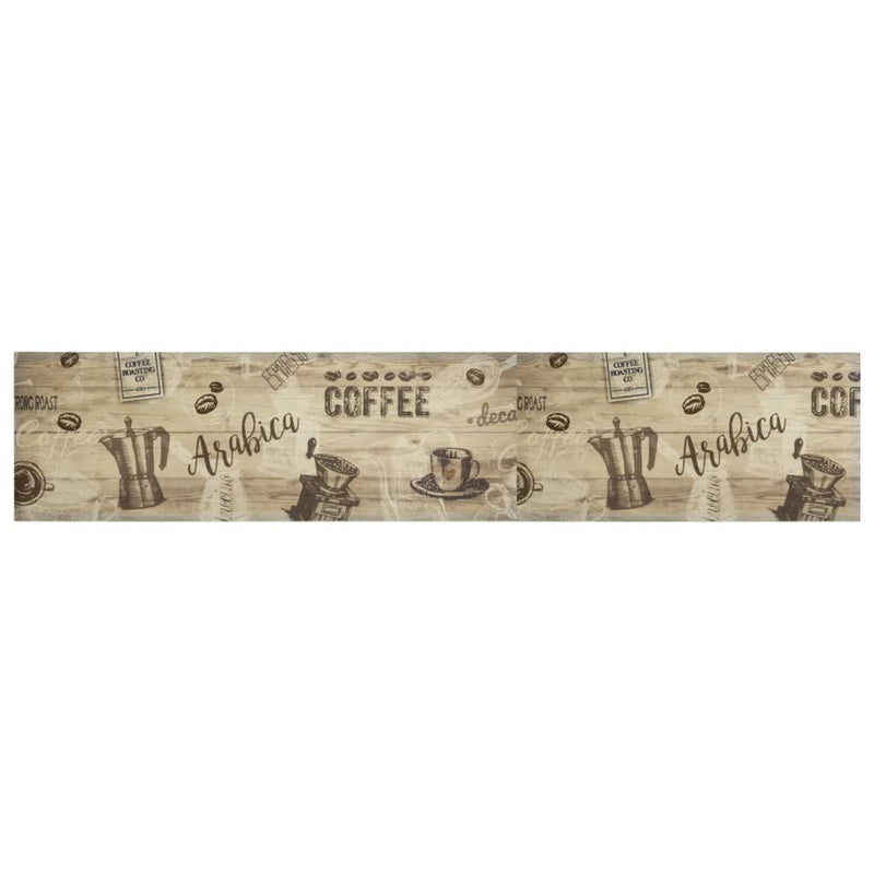 Load image into Gallery viewer, Vidaxl keukenmat wasbaar koffieprint 60x300 cm fluweel bruin