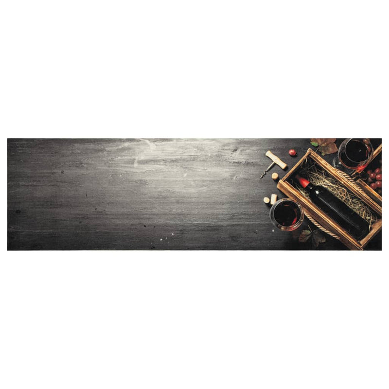 Load image into Gallery viewer, Vidaxl keukenmat wasbaar wijnflesprint 45x150 cm fluweel