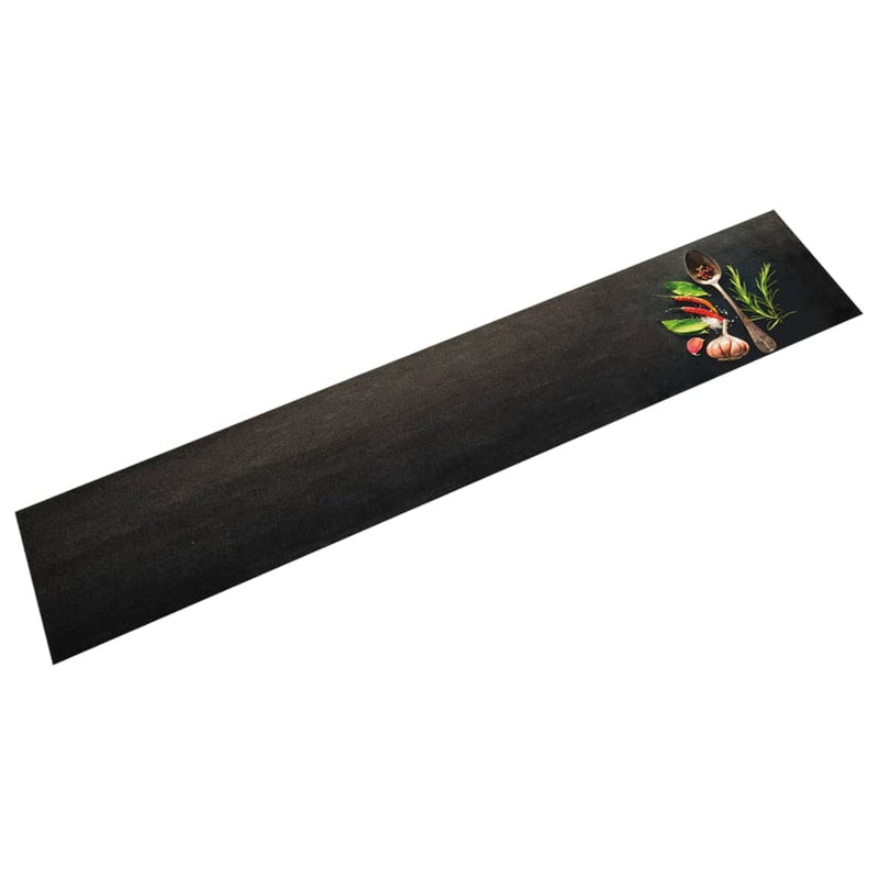 Load image into Gallery viewer, Vidaxl keukenmat wasbaar kruidenprint 60x300 cm fluweel