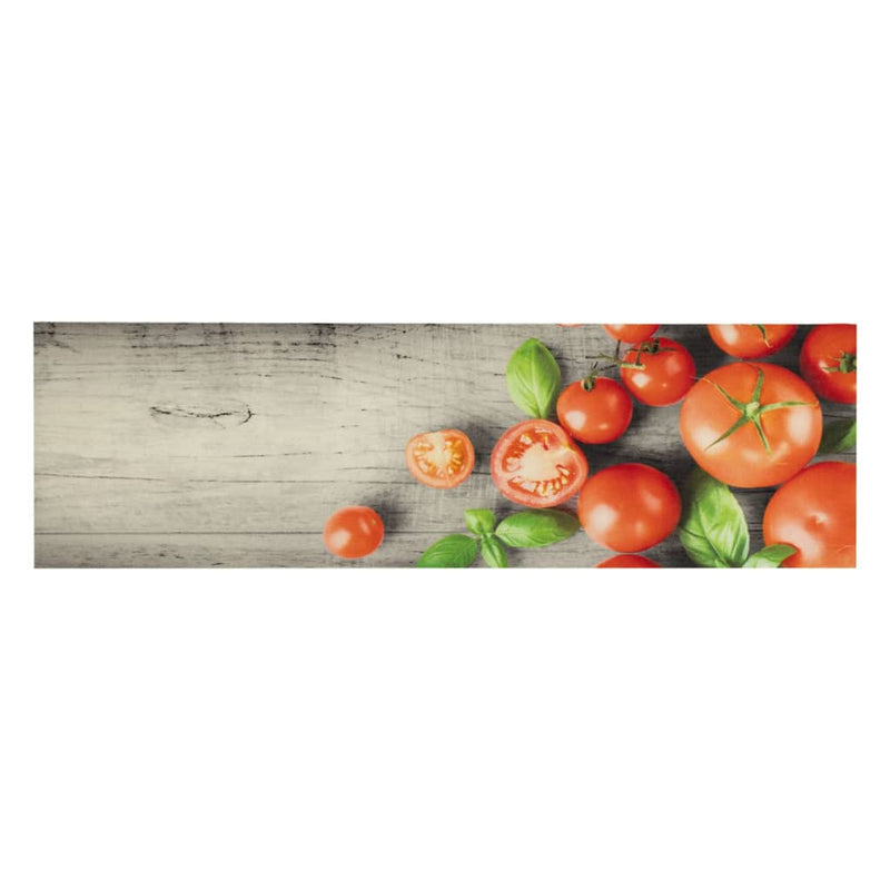 Load image into Gallery viewer, Vidaxl keukenmat wasbaar tomatenprint 45x150 cm fluweel
