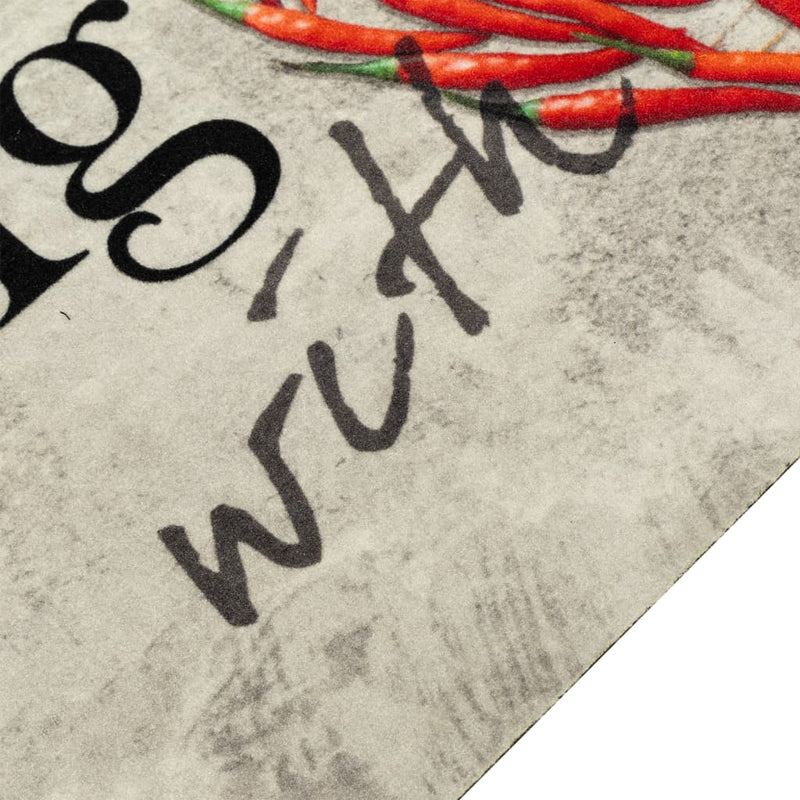 Load image into Gallery viewer, Vidaxl keukenmat wasbaar pepertekst 60x180 cm fluweel