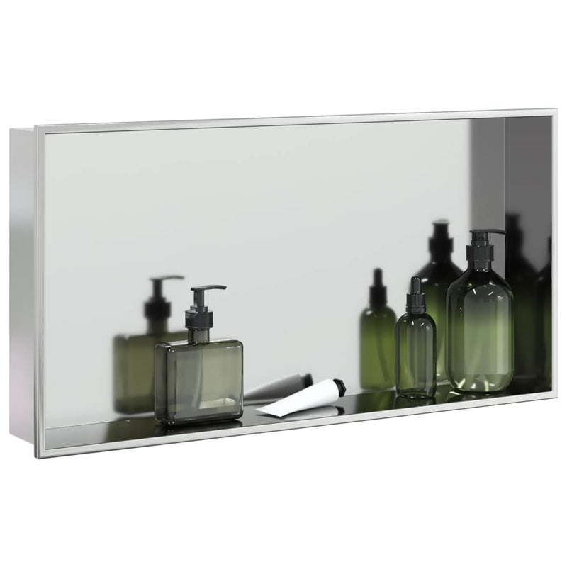 Load image into Gallery viewer, Vidaxl douchenis 62x32x9 cm roestvrijstaal geborsteld zilverkleurig