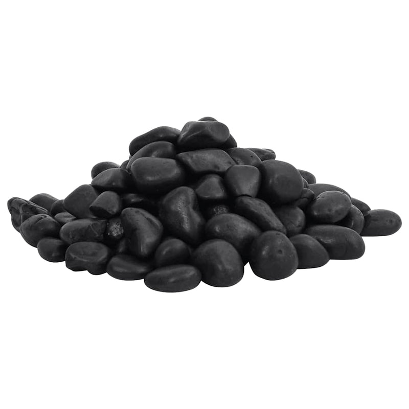 Afbeelding laden in galerijviewer, Vidaxl kiezelstenen gepolijst 2-5 cm 25 kg zwart