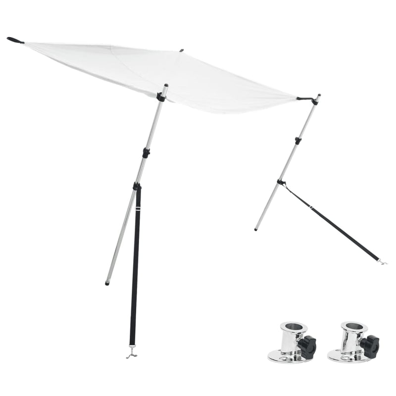 Load image into Gallery viewer, Vidaxl schaduwdoekset t-top 174x205x(115-194) cm wit