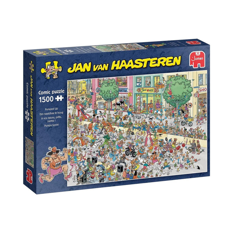 Afbeelding laden in galerijviewer, Jumbo puzzel jan van haasteren - een naaldhak te hoog 1500 stukjes