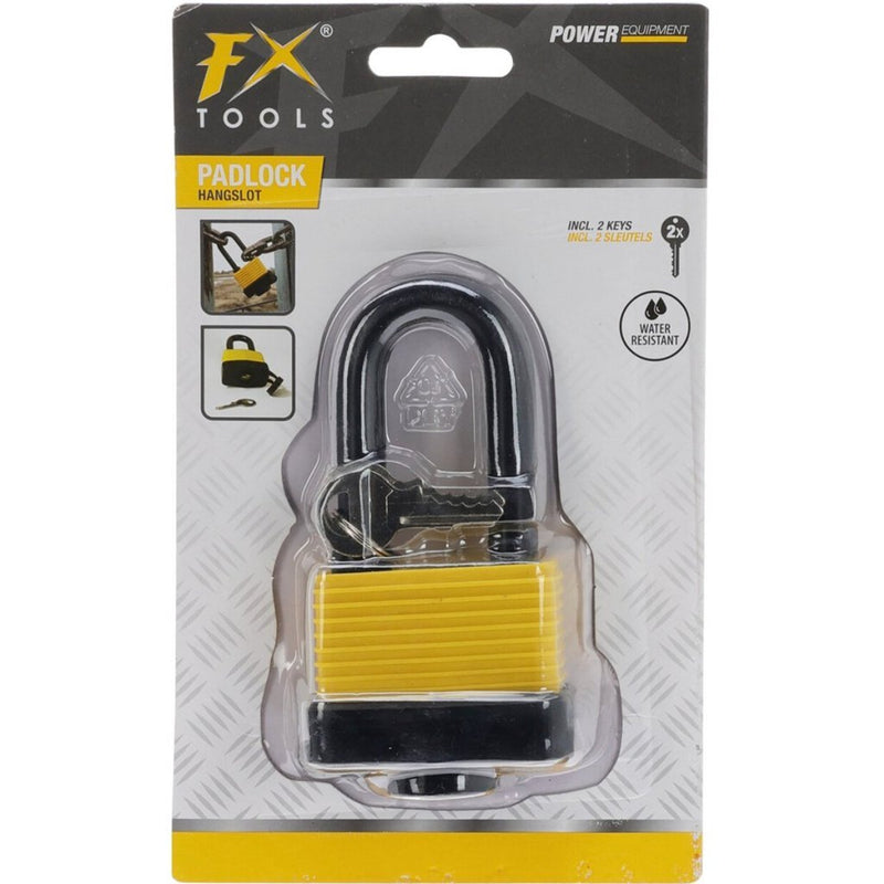 Chargez l'image dans la visionneuse de la galerie, Fx tools hangslot met sleutel zwart geel