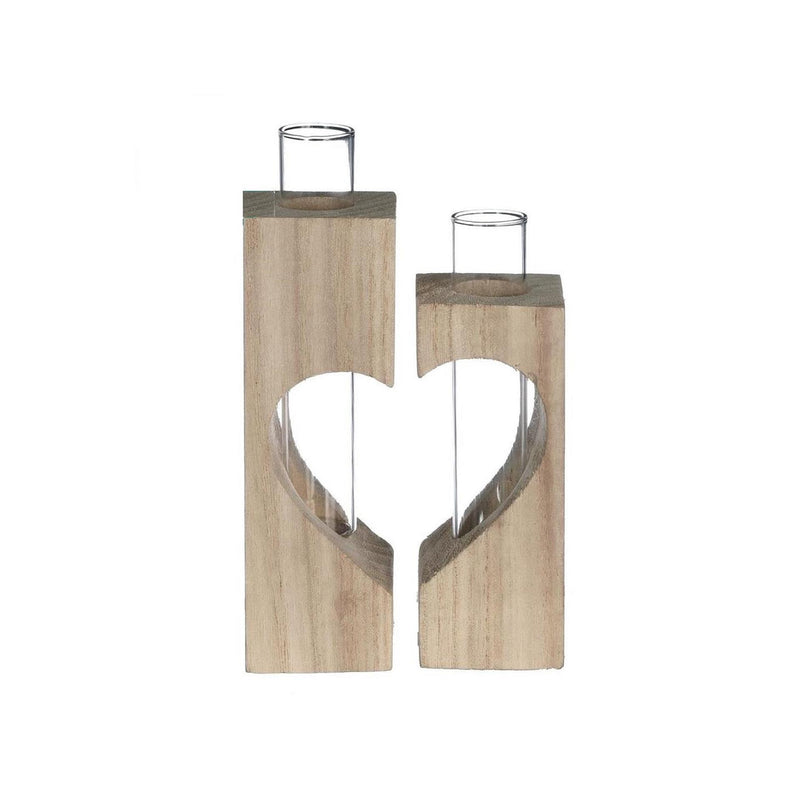 Afbeelding laden in galerijviewer, Ideas 4 seasons houten buishouder hart 4x4xh14,5cm set 2