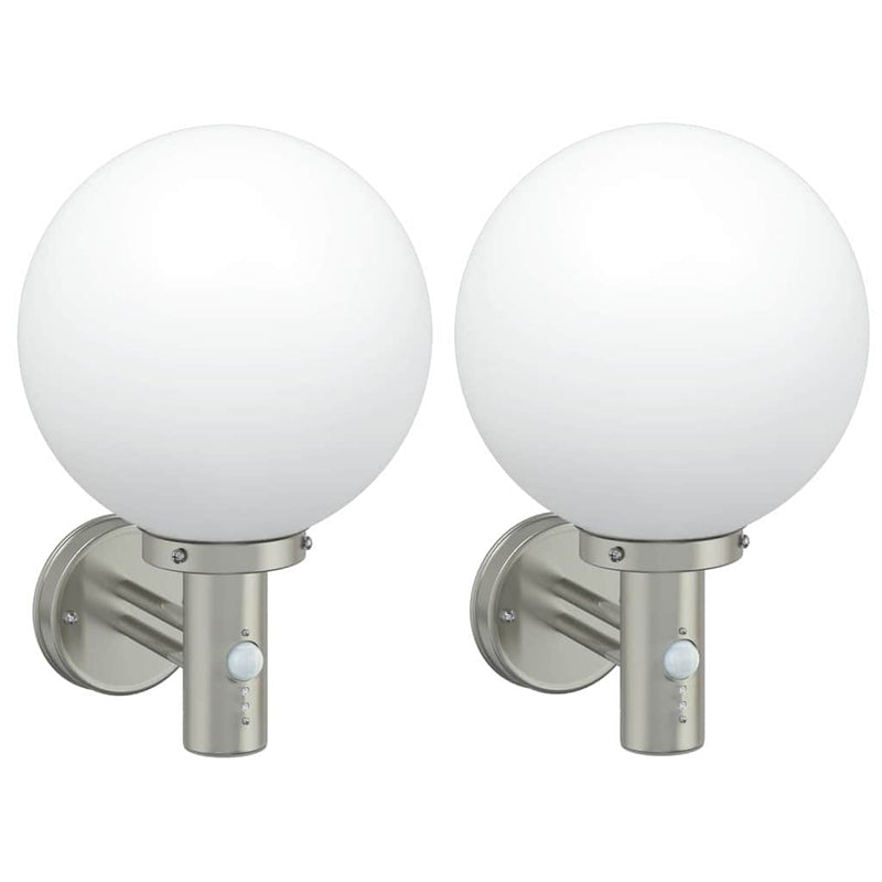 Chargez l'image dans la visionneuse de la galerie, Vidaxl buiten wandlamp 2 pcs zilver 28 x 25 x 38 cm