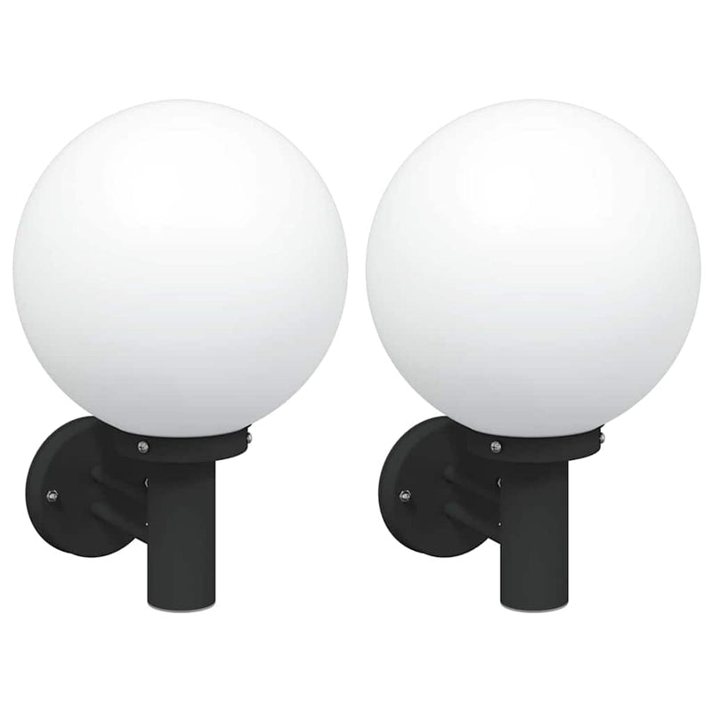 Chargez l'image dans la visionneuse de la galerie, Vidaxl buiten wandlamp 2 pcs zwart 28 x 25 x 38 cm