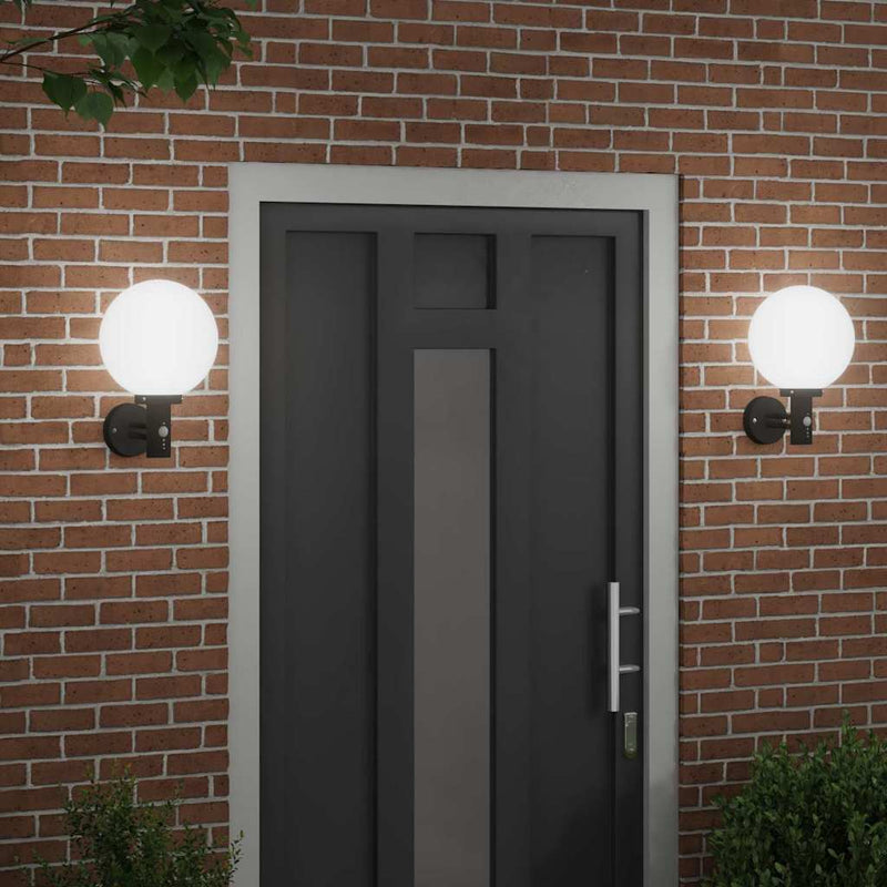 Afbeelding laden in galerijviewer, Vidaxl buiten wandlamp 2 pcs zwart 28 x 25 x 38 cm