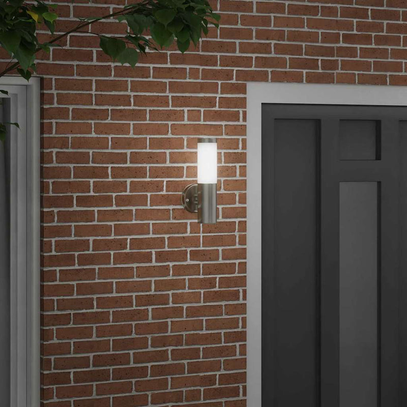 Chargez l'image dans la visionneuse de la galerie, Vidaxl buiten wandlamp zilver 15 x 7,5 x 33 cm
