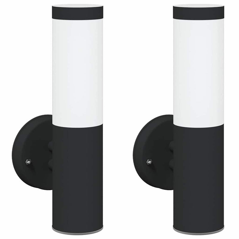 Chargez l'image dans la visionneuse de la galerie, Vidaxl buiten wandlamp 2 pcs zwart 15 x 7,5 x 33 cm