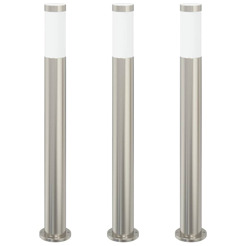 ギャラリービューアに画像をロードする, Vidaxl bolderverlichting 3 stuks 80 cm rvs ip44