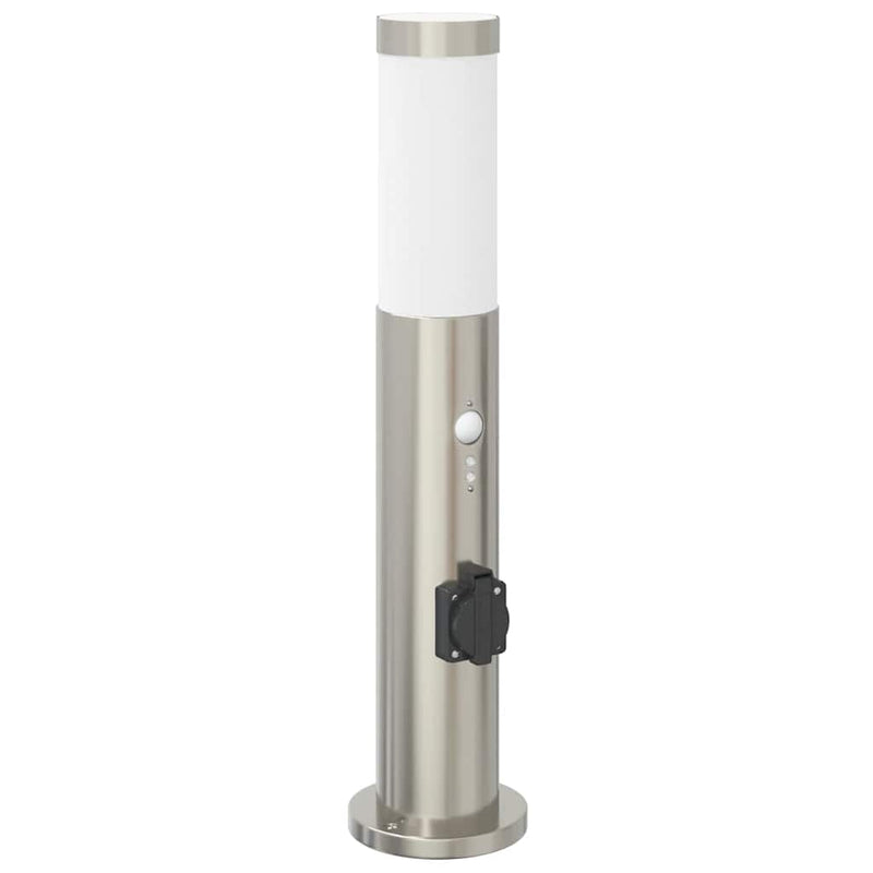 Chargez l'image dans la visionneuse de la galerie, Vidaxl bolderverlichting met sensor en stopcontact 50 cm roestvrij staal ip44